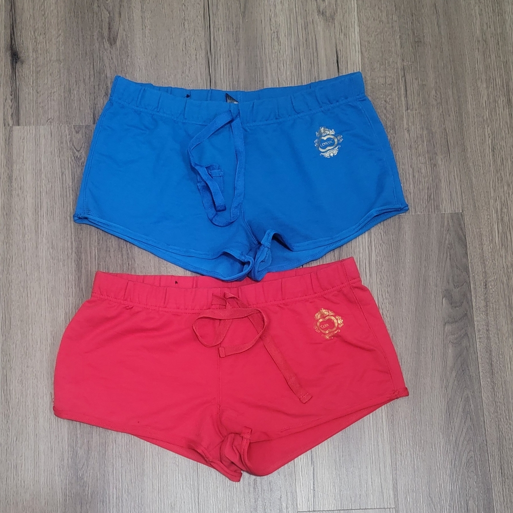 Women's Blue and Red Shorts
